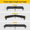 Across-Star Dual-Monitor Stand for Desk - Large Adjustable Length and Angle Riser for 2 Monitors, Double Computer Desktop Organizer, Shelf for TV, Laptop, Printer view 3
