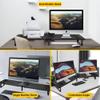 Across-Star Dual-Monitor Stand for Desk - Large Adjustable Length and Angle Riser for 2 Monitors, Double Computer Desktop Organizer, Shelf for TV, Laptop, Printer view 4