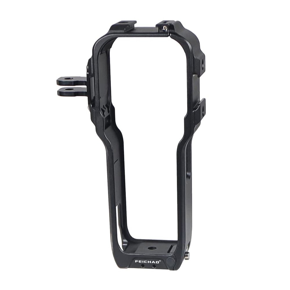 FEICHAO Protective Cage Housing Frame Magnetic Folding Two-Card Slot Cold Shoe Mount Compatible with Insta360 One RS (2 in 1 Cage)