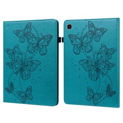 SGTD Case Cover Compatible with Samsung Galaxy Tab A7 Lite (2021) T220/T225 Slim Folding Stand Folio Tablet Case,Adjustable Fixing Strap Card Slot Shockproof Tablet Case Tablet Cover (Color : Blue)