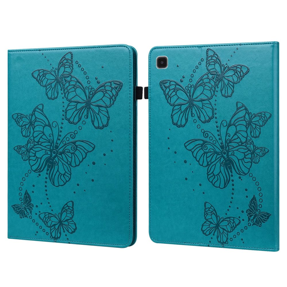 SGTD Case Cover Compatible with Samsung Galaxy Tab A7 Lite (2021) T220/T225 Slim Folding Stand Folio Tablet Case,Adjustable Fixing Strap Card Slot Shockproof Tablet Case Tablet Cover (Color : Blue)