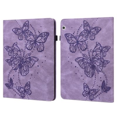 SGTD Case Cover Compatible with Huawei MediaPad T3 10 9.inch Slim Folding Stand Folio Tablet Case,Adjustable Fixing Strap Card Slot Shockproof Tablet Case Tablet Cover (Color : Purple)