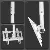 Tv Wall Bracket Universal Tv Stand Mount 40inch Wall Display Ceiling Rack 32-55 Inch Telescopic Rotation Height Adjustment (12-32inches,White) view 2