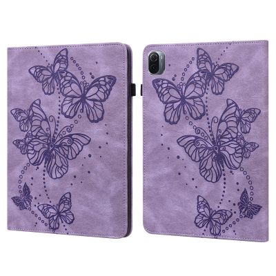 SGTD Case Cover Compatible with Xiaomi Mi Pad 5/MiPad 5 Pro 11 inch 2021 Slim Folding Stand Folio Tablet Case,Adjustable Fixing Strap Card Slot Shockproof Tablet Case Tablet Cover (Color : Purple)