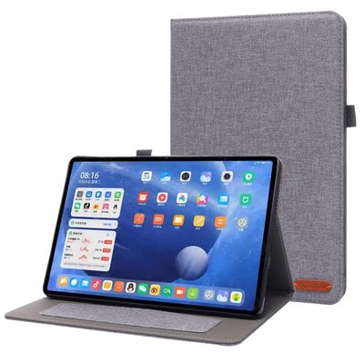 SGTD Case Cover Compatible with Xiaomi Mi Pad 5/MiPad 5 Pro 2021 Case, Flip Fold Stand Case Protective Fabric Print Cover with Auto Wake Sleep with Card Slots Tablet Cover (Color : Grey)