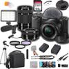 Sony ZV-E10 Mirrorless Camera with 16-50mm + 55-210mm Lenses, 64GB Memory,Videl Microphone, LED Video Light, Case. Tripod, Filters, Hood, Grip, & Professional Video & Photo Editing Software Kit view 1