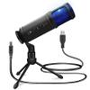 JOVIAL Pyle USB PC Recording Condenser Microphone, Portable Pro Audio Condenser Desk Mic, Blue LED, Adjustable Gain, Headphone Jack, Mute Control, Tripod Stand, for Podcast Streaming Gaming view 1