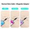 HESKUL 540 Rotate USB C Magnetic Adapter 3 in 1 Magnetic USB C Adapter 3A Fast Charging QC3.0 480Mbps Data Transfer, Black view 3