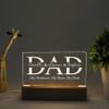 Personalized gifts for Dad night light, Dad and kids nightlight, My Protector My Hero My Dad, Fathers day wall decor, Fathers day gift from kids, Dad gift from kids, For Daddy Papa Father gift/4 view 1