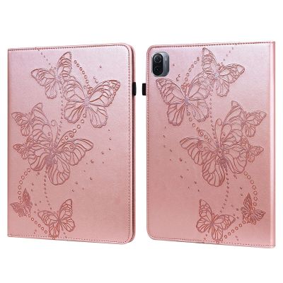 SGTD Case Cover Compatible with Xiaomi Mi Pad 5/MiPad 5 Pro 11 inch 2021 Slim Folding Stand Folio Tablet Case,Adjustable Fixing Strap Card Slot Shockproof Tablet Case Tablet Cover (Color : Golden)
