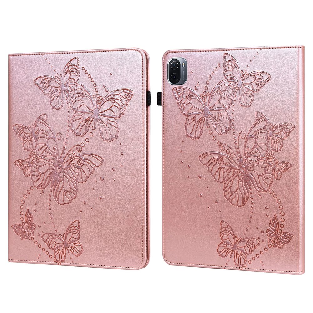 SGTD Case Cover Compatible with Xiaomi Mi Pad 5/MiPad 5 Pro 11 inch 2021 Slim Folding Stand Folio Tablet Case,Adjustable Fixing Strap Card Slot Shockproof Tablet Case Tablet Cover (Color : Golden)