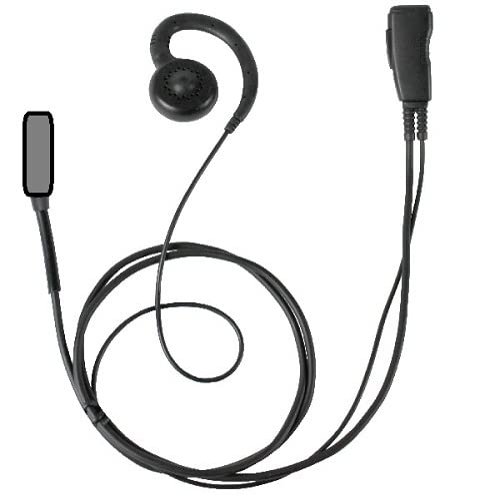 PRYME LMC-1GH30 Pro-Grade Lapel Mic w/Soft G-Hook Swivel Earphone (PD-5xx Series Radios)