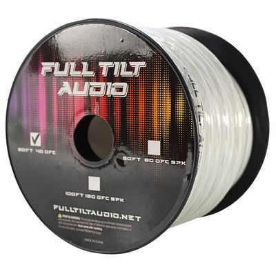 Full Tilt Audio 4GA Tinned Oxygen Free Copper Power/Ground Wire Clear Lot (Full Spool)