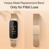 Metal Band for Fitbit Luxe Bands Women Men, Stainless Steel Mesh Loop Adjustable Magnetic Wristband Replacement Strap Compatible with Fitbit Luxe Fitness and Wellness Tracker (Rose Gold) view 2