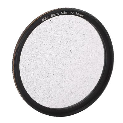 Ymiko Lens Filter Kit,Black Mist Filter 1/2 Portrait Soft Diffuser Focus Camera Lens Filter Scratch for Video Vlog Photography (58mm)