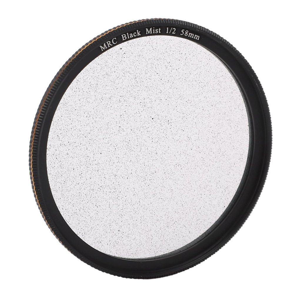 Ymiko Lens Filter Kit,Black Mist Filter 1/2 Portrait Soft Diffuser Focus Camera Lens Filter Scratch for Video Vlog Photography (58mm)