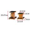 Speaker Stands,Wood Adjustable Height Bookshelf Can Accommodate Satellite & Bookshelf Speakers, Bottom 8 Adjustable Spikes Design view 2