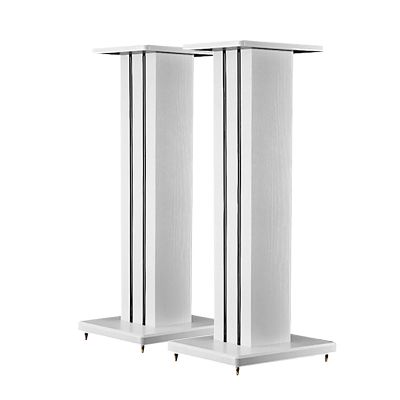 BTZHY Speaker Stands,A Pair of White Wood Grain Holds Satellite & Small Bookshelf Speakers, with Pure Copper Feet, Easy to Assemble