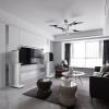 BTZHY Speaker Stands,A Pair of White Wood Grain Holds Satellite & Small Bookshelf Speakers, with Pure Copper Feet, Easy to Assemble view 3