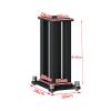 BTZHY Speaker Stands,A Pair of Bookshelf Double Wood Construction Pedestal Style, Suitable for Living Room/Office/Studio/Theater view 2
