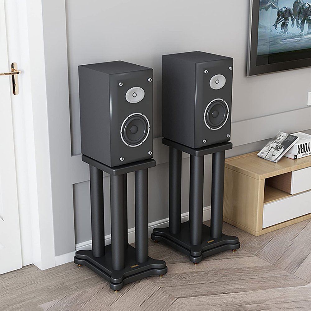 BTZHY Speaker Stands,2 Pack Bookshelf Floor Professional Desktop Audio Accessories with Vibration Absorption, for Home Theater Series
