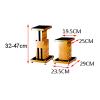 Speaker Stands,Wood Adjustable Height Bookshelf Can Accommodate Satellite & Bookshelf Speakers, Bottom 8 Adjustable Spikes Design view 2