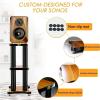 BTZHY Speaker Stands,A Pair of Bookshelf Hold Weight Up to 220lbs Small, Medium Satellite Bookshelf and Bluetooth Speakers, Easy to Assemble view 3
