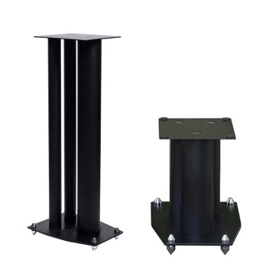 BTZHY Speaker Stands,1 Pair Surround Set of 2 Steel Base Supports, for Medium to Large Bookshelf Speakers, Easy Assembly