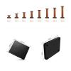 Speaker Stands,2pcs Bookshelf 3A Grade Thickened Sheet, Equipped with 8 Anti-Slip Pads, Multiple Height Options, Black and Walnut view 2