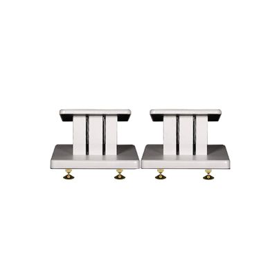 BTZHY Speaker Stands,Wood Grain 1 Pair, PU Polyacid Decorative Strip in The Middle of The Column, Comes with 8 Large Pure Copper Feet