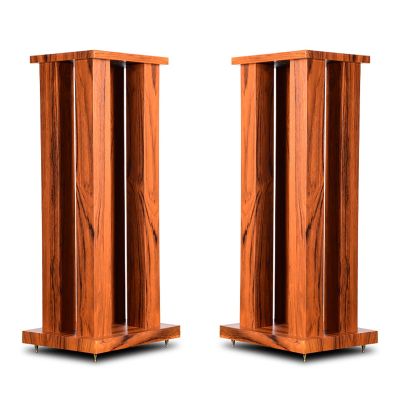 BTZHY Speaker Stands,Wood Grain Thickened Solid Column Without Sand Filling, Support Bookshelf-Style Speakers Up to 55lbs/25kg, for Home Theater