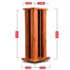 BTZHY Speaker Stands,Wood Grain Thickened Solid Column Without Sand Filling, Support Bookshelf-Style Speakers Up to 55lbs/25kg, for Home Theater view 2