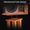 BTZHY Speaker Stands,Wood Grain Thickened Solid Column Without Sand Filling, Support Bookshelf-Style Speakers Up to 55lbs/25kg, for Home Theater view 4