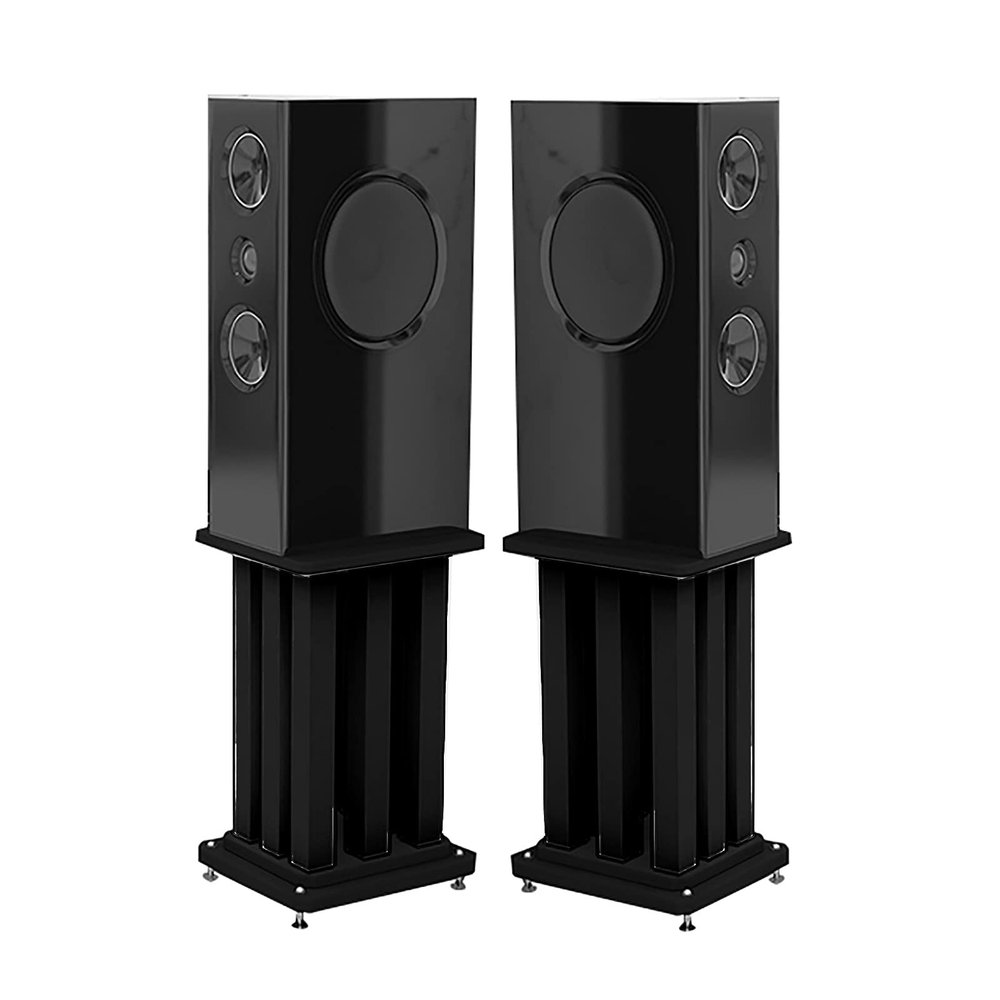 BTZHY Speaker Stands,A Pair of Universal Holds Satellite & Small Bookshelf Speakers, Structural Stability, Easy Mobility