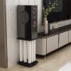 BTZHY Speaker Stands,A Pair of Universal Holds Satellite & Small Bookshelf Speakers, Structural Stability, Easy Mobility view 3