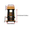 BTZHY Speaker Stands,A Pair of Bookshelf Hold Weight Up to 220lbs Small, Medium Satellite Bookshelf and Bluetooth Speakers, Easy to Assemble view 2