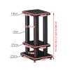 BTZHY Speaker Stands,Surround Sound Steel Construction Support, Vibration-Damping Rubber Gaskets, Support Bookshelf-Style Speakers Up to 66 Lbs view 2