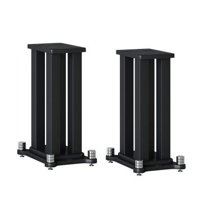 BTZHY Speaker Stands,A Pair of Bookshelf Double Wood Construction Pedestal Style, Suitable for Living Room/Office/Studio/Theater