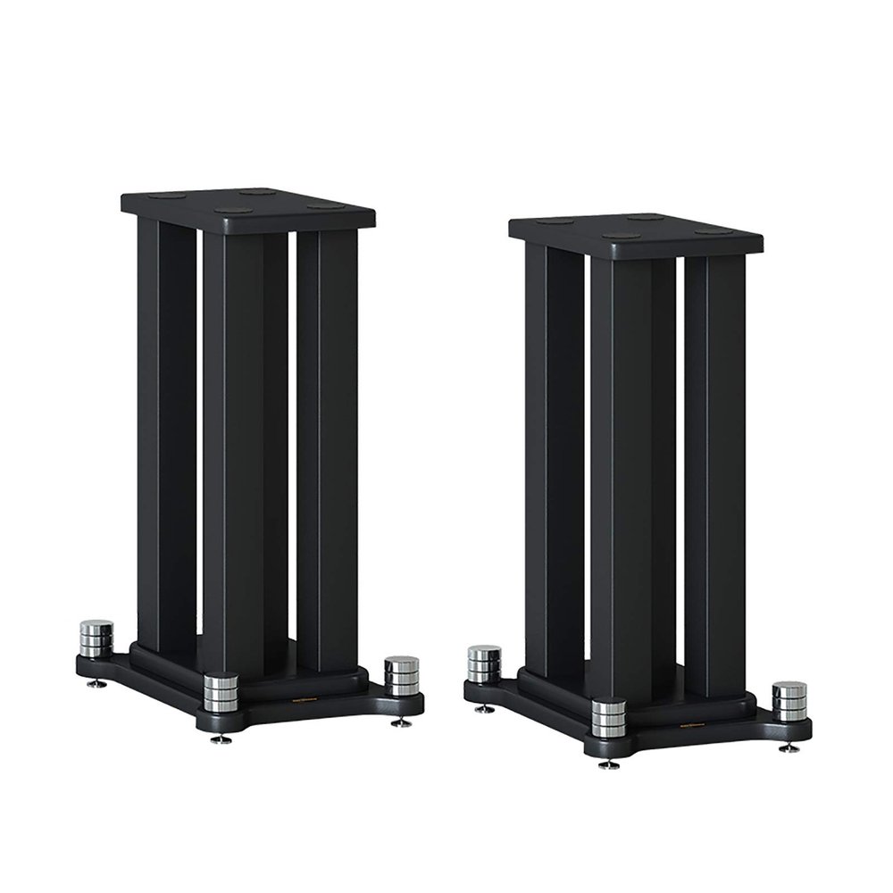 BTZHY Speaker Stands,A Pair of Bookshelf Double Wood Construction Pedestal Style, Suitable for Living Room/Office/Studio/Theater