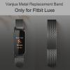Metal Band for Fitbit Luxe Bands Women Men, Stainless Steel Mesh Loop Adjustable Magnetic Wristband Replacement Strap Compatible with Fitbit Luxe Fitness and Wellness Tracker (Black) view 2