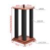 Speaker Stands,A Pair of Bookshelf Structural Stability, Easy Mobility, for Home/Office/Studio/Theater, Black view 2