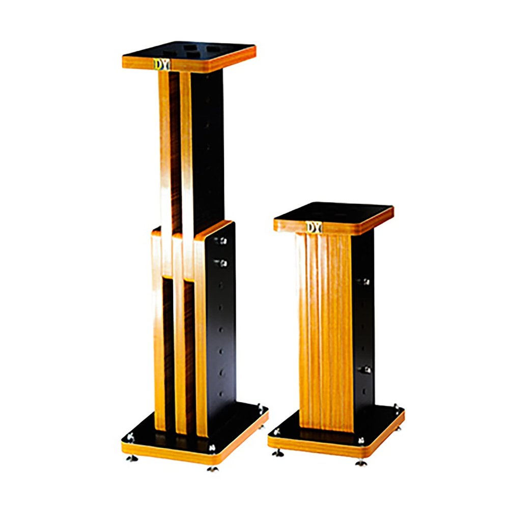 Speaker Stands,Wood Adjustable Height Bookshelf Can Accommodate Satellite & Bookshelf Speakers, Bottom 8 Adjustable Spikes Design