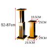Speaker Stands,Wood Adjustable Height Bookshelf Can Accommodate Satellite & Bookshelf Speakers, Bottom 8 Adjustable Spikes Design view 2