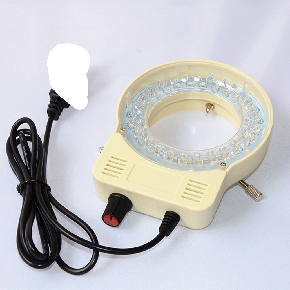 3-5W 52pcs LED Bulbs Adjustable Lights Bright Lamps for Biological Stereo Microscope Light Source Ring Lamp AC100-240V (Color : White)