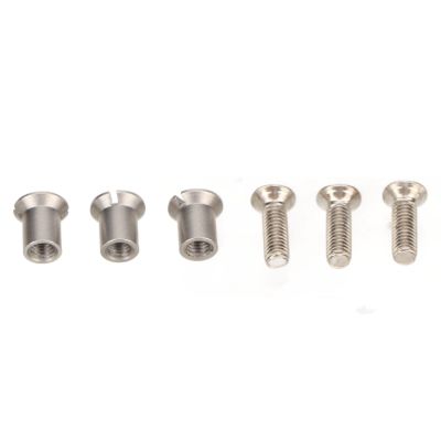 3pcs Trident Screw Set for TEAC for Ampex, NAB Hub Take Up Reel Screw Set (10.5inch x 1/4inch), with 3 Screws and 3 Screws Sleeves