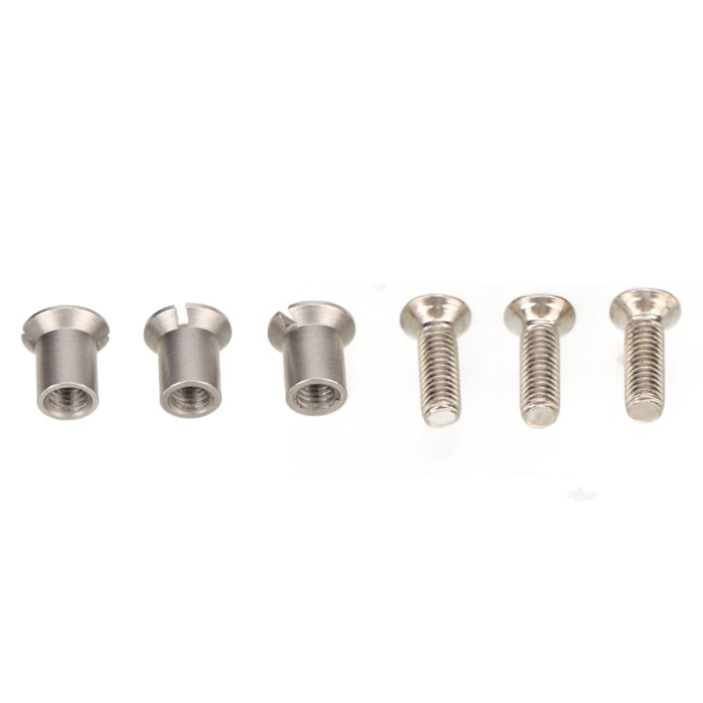 3pcs Trident Screw Set for TEAC for Ampex, NAB Hub Take Up Reel Screw Set (10.5inch x 1/4inch), with 3 Screws and 3 Screws Sleeves