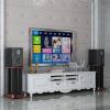 Speaker Stands,2pcs Bookshelf Holds Satellite and Small Bookshelf Speakers, Stand Height from 7.8 to 31.4 Inch Optional, Black view 3