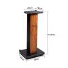 BTZHY Speaker Stands,A Pair of Bookshelf Hollow Wood Design Can Be Filled with Sand to Enhance Stability, Hidden Cable Design view 2