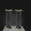 BTZHY Speaker Stands,Metal Speaker Stand 2-Pack, 2pcs Audio Shelf, for Surround Sound and Book Shelf Speakers, Easy Assembly view 2