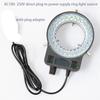 3-5W 52pcs LED Bulbs Adjustable Lights Bright Lamps for Biological Stereo Microscope Light Source Ring Lamp AC100-240V (Color : Black) view 2